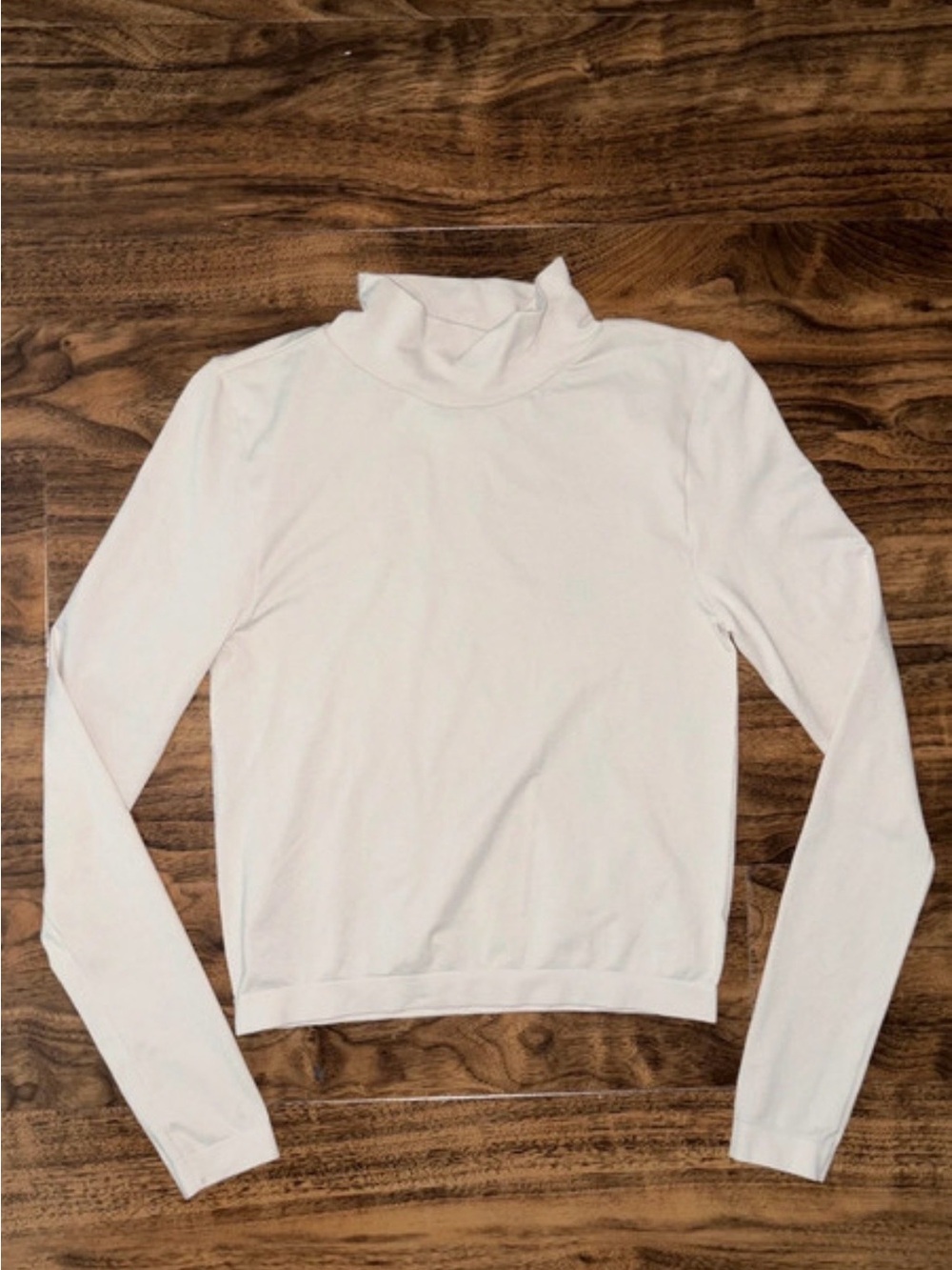Pacsun White Turtleneck Long-Sleeve Top